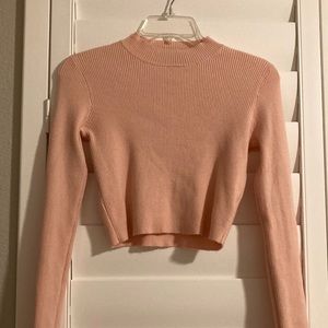 cropped brandy sweater